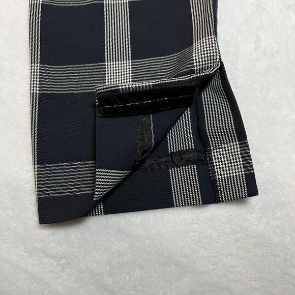 Anthropologie The Essential Slim Plaid Ankle Trousers Pants Size 6 TALL Preppy - Picture 9 of 13